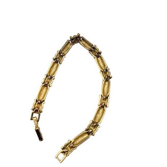 Joan Rivers Green Enamel Gold Plated Tennis Bracelet Size 7.5 1990s Ladies - Picture 5 of 12